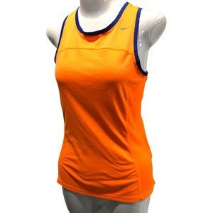 Nike Running Women's Dri-Fit Workout Excercise Tank Top Orange Blue Size XS